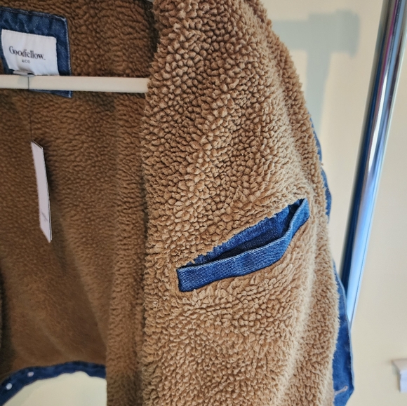 NWT Goodfellow Sherpa lined Jean Jacket - Picture 5 of 7